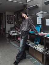 ローリンズベロアラウンド長袖Tシャツ