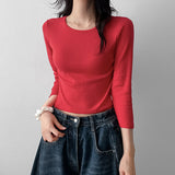 Strawberry🍓 Vertical Grain 3/4 Sleeve T-shirt (5 Colors)