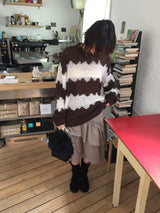 Jera Rouge Alpaca Color Block Knit (5c)