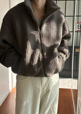 [Unisex] ソフトタッチハイネックフリースジップアップ(3color)