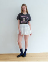 Volume ribbon skirt 2color