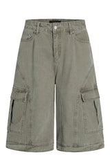 Faded Multi Pocket Crop Shorts