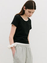 NUBASIC ラウンドネック Tシャツ ブラック