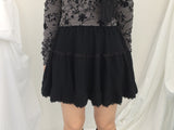 Floral cross-neck top