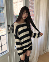 クロイ デリケートフィット ストライプ サマーニット