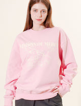 UNISEX Rose Embossed Blouse Regular Fit Sweatshirt Pink (FCF1TS328M)