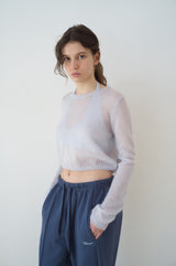 T/T Feather mohair knit - purple