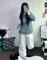 ツーピンタックパラシュートワイドパンツ 🤍🩶🖤4COLOR