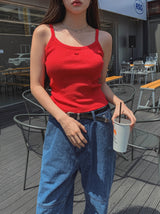 ハートポイントワッフルノースリーブ