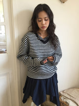 [MD Pick] カレンストライプⅤネックニット (3color)