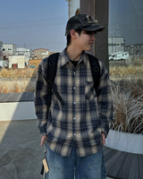 セッドチェックシャツ(Brown)