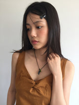 シルバーボールフラワーネックレス (3color)