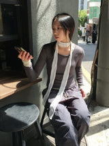 シャインリンクルロングスカーフ (6c)
