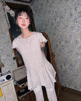 (3color) Soft Flare Slub Short Sleeve Tee