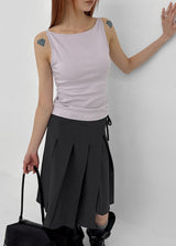 [MADE] Yeti Boat Neck Sleeveless Top (Built-in Cap)