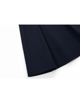 Estelle Ribbon Tie Pleats Mini Dress Sky Navy