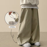 Moody deep color pitch tantan cotton banding wide pants