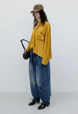 YY CHECKERED HEART BONE BALL CAP - MUSTARD