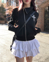 Eki Tiered Cut Mini Skirt