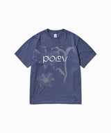 Flower Letter Oversized T-Shirt - Navy