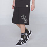 【UNISEX】ひまわり柄バミューダスウェットショーツ
