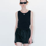 Silky satin shorts black