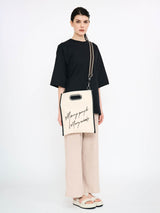 Line x Cone Leather Shoulder Strap