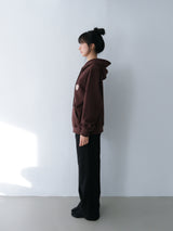 Girl zip-up hoodie - Brown