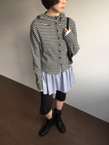 アルトハイネックフーデッドカーディガン (2color)