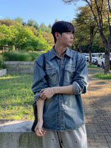 St Weston brush denim shirts
