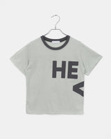 Necu ヴィンテージストライプレタリングプリント半袖Tシャツ