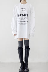 (Unisex) センレタリングオーバーフィットTシャツ