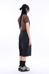 Palma shirring half zip-up