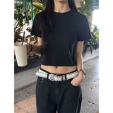 [BASIC ITEM] ベーシックセミクロップTシャツ(4color)