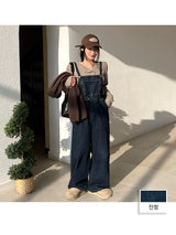 Raab waist string denim overalls
