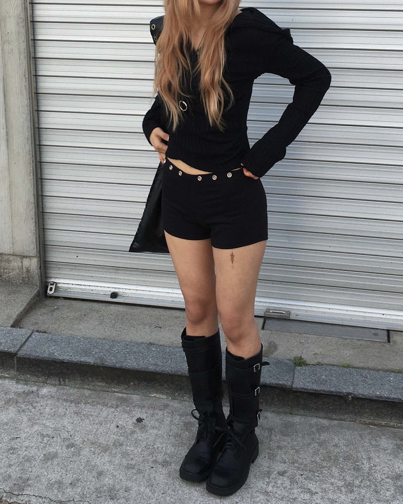 Eyelet shorts