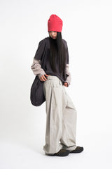 Brit light curved wide pants