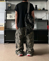 PT military cargo denim pants