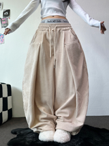 FLEECE❤SIDE SHIRRING STRIPE CROPPED LONG SLEEVE T SHIRT 🧸🤎🩶🩵3COLOR