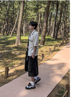 (belt presentation) Cotton Bermuda Pants