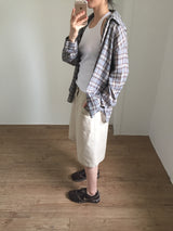 Cotton maxi bermuda pants (1color)