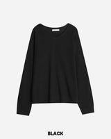 Wale Linen V-neck Knit