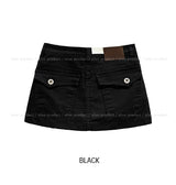 Mitsu Damage Back Pocket Mini Skirt