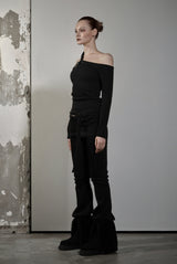 ODE DUAL BUTTON HALTER LONGSLEEVE