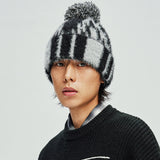 navajo pattern beanie black