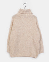 ロープタートルネックボカシニットドレス