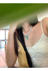 French Design Lace Sleeveless T-shirt