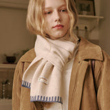 Piano Knit Muffler (Ivory)
