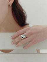 26SS★ [Premium Plating] H Edition AB Bold Wave Ring