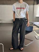 [S/S] ノンパデツータックワイドパンツ(2color)